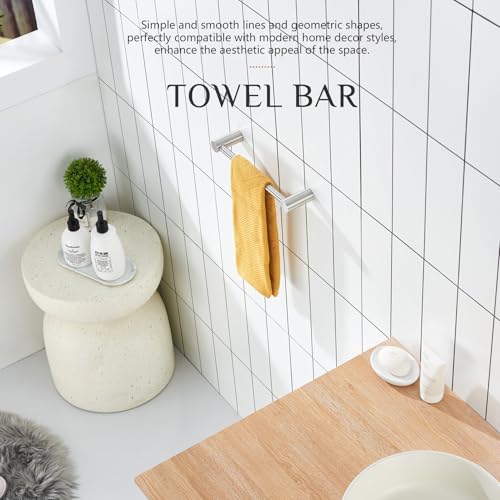 Bathroom Towel Bar Brushed Nickel 12