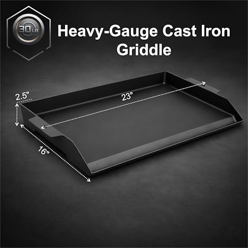23 x 16 Inch Cast Iron Griddle for Gas Grills and Stove Tops