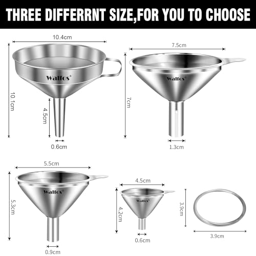 Stainless Steel Funnel (4 Count)