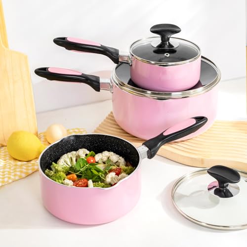 Nonstick Saucepan Set with Lid