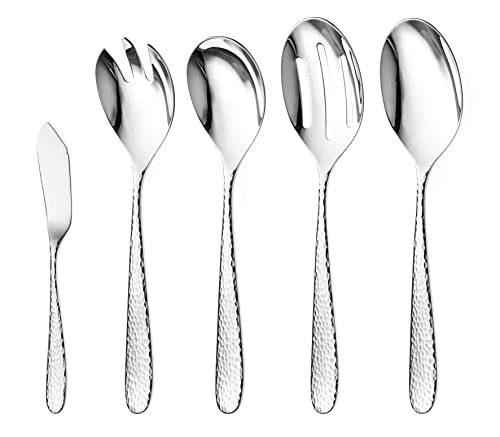 Hammered Serving Utensil Set