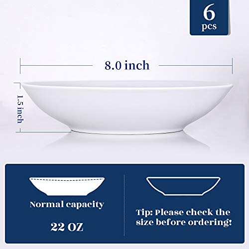 8" Pasta Bowls Set for 6 (6 Count)
