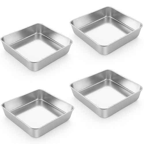 8 Inch Square Baking Cake Pan Set of 4 (9.74 Count)