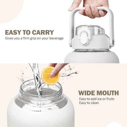 84oz Glass Water Bottle with Straw