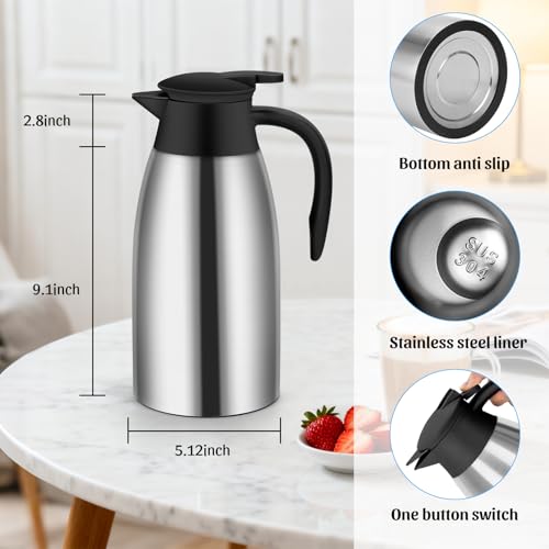70oz Thermal Coffee Carafe Insulated Coffee Thermo (2 Count)