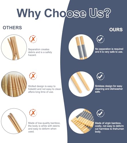 500 Pairs Bamboo Chopsticks Disposable