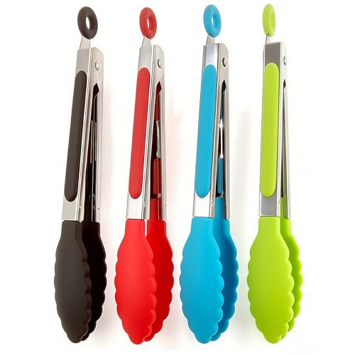 4Pcs Silicone Tongs