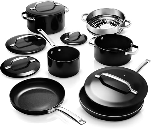 Modern 11 Pc Ceramic Cookware Set