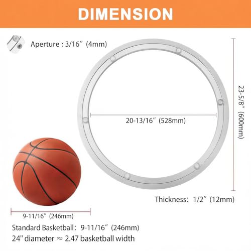 24 Inch Lazy Susan Hardware Turntable Bearing 380 LBS Load Capacity Heavy Duty Lazy Susan Parts Kit Rotating Ring Mechanism for Dining Tables