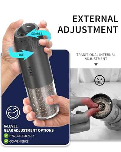 Rechargeable Salt and Pepper Grinder Set (2 Count)