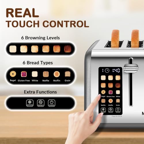 4 Slice Toaster with Touch Screen Control