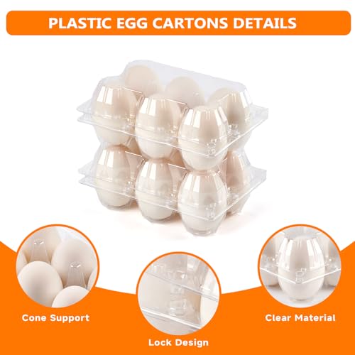 120Pack Jumbo Egg Cartons Duck Egg Cartons Extra Large Egg Containers (120 Count)