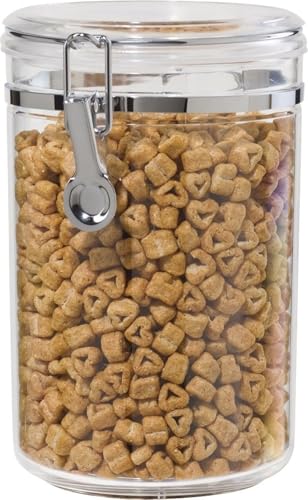 Medium Sized Clear Canister with Clamp Lid