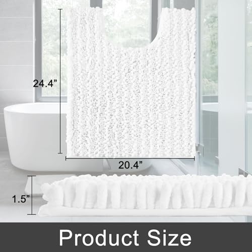 Toilet Rug U Shaped Washable 24x20 Inch