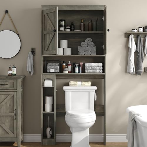 32.3''W Over The Toilet Storage Cabinet with Barn Doors