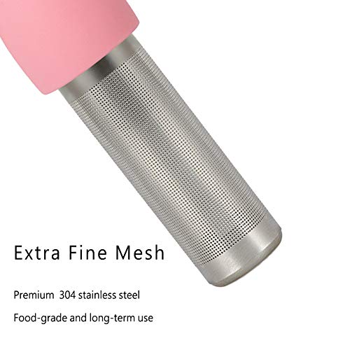 Loose Leaf Tea Infuser Tea Steeper for Girl Kid Extra Fine Mesh Pink