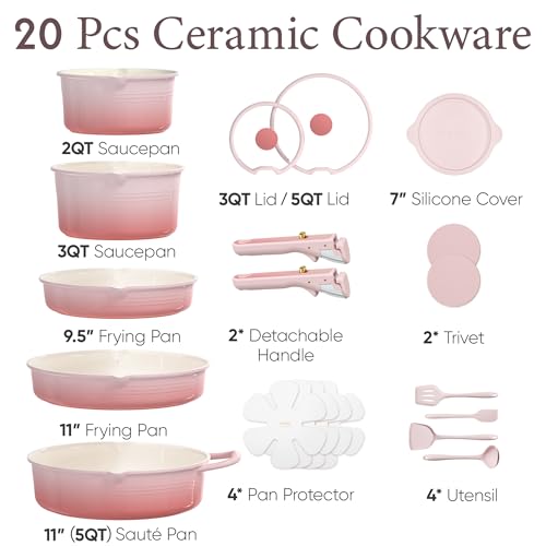 20pcs Titanium Cookware Set