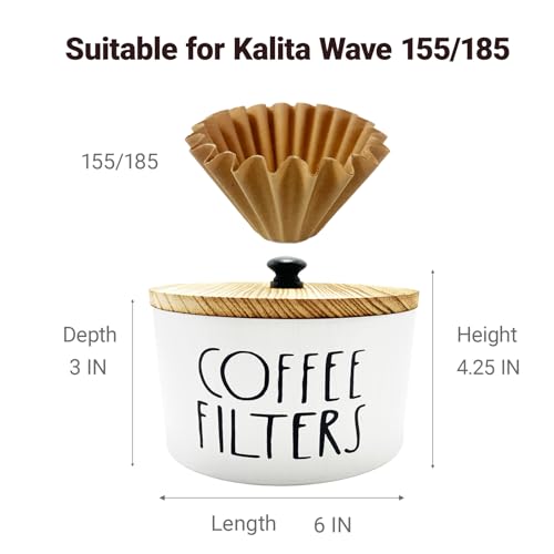 Wooden Coffee Filter Holder With Lid