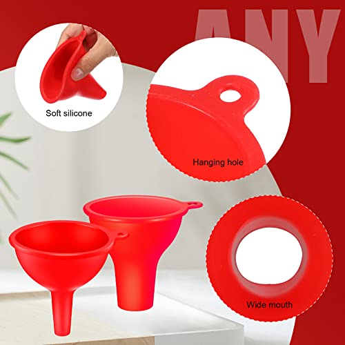 Silicone Funnels 4 Pieces Wide Mouth Funnel Small and Large
