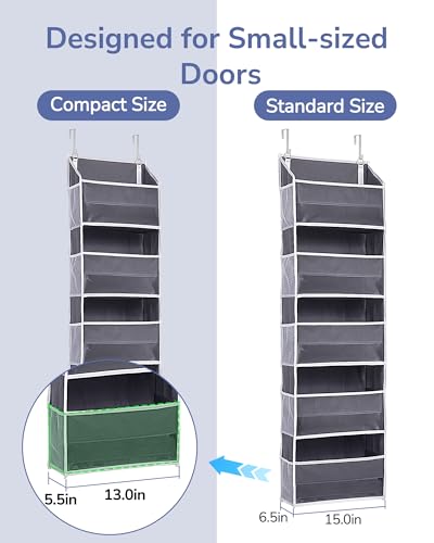 1 Pack Compact Size Over Door Organizer Slim Door Storage for Small