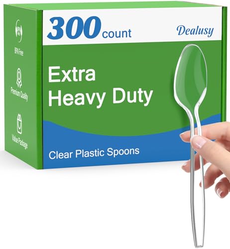 300 Count Clear Plastic Spoons Disposable