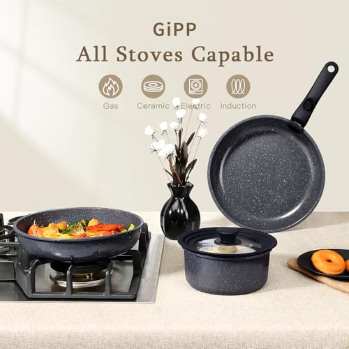 Pots and Pans Set Detachable Handle Cookware Sets Kitchen Cooking Set