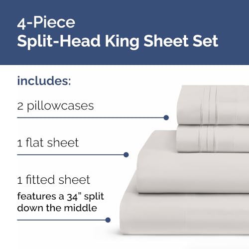 Flex Top Split Head King 4 Piece Sheet Set