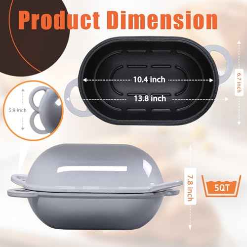 2.5 QT Enameled Cast Iron Sourdough Bread Oven