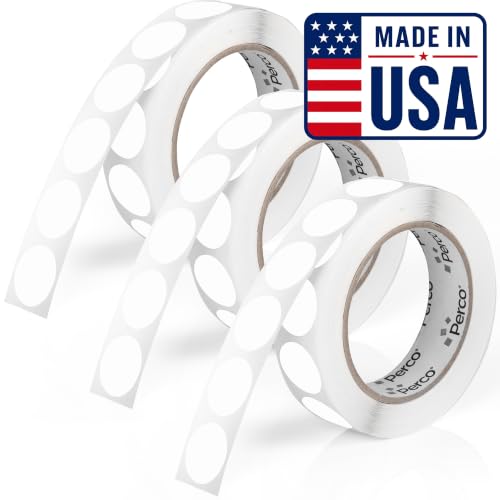 White Perforated Round Circle Dot Sticker 1 (3 Count)