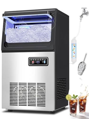 Commercial Nugget Ice Maker Machine with 12Lbs Storage Bin