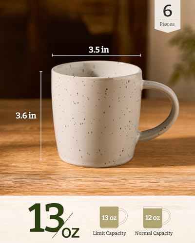 Coffee Mugs Set of 6 (6 Count)