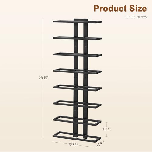 8 Tier Wall Mount Wine Rack (8 Count)