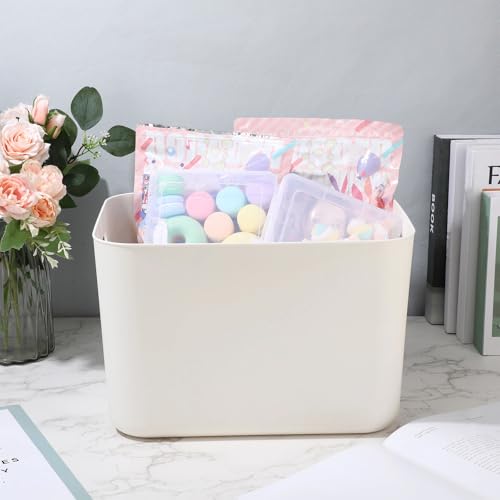 White Plastic Storage Bins (10 Count)