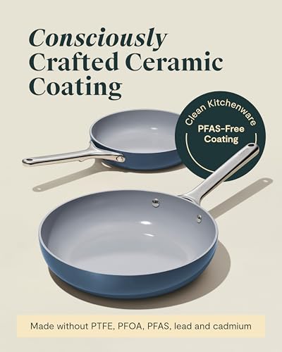 Ceramic Fry Pan Duo with Glass Lids