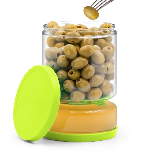 Glass Pickle Container with Strainer