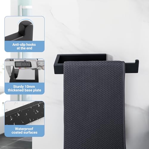 Matte Black Hand Towel Holder
