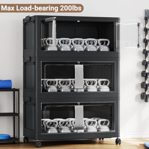 160QT Stackable Storage Bins with Lids