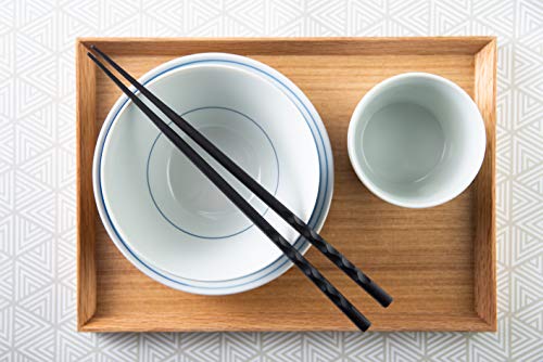 Reusable Luxury Japanese Style Chopsticks 5 Pair Set Dishwasher Safe (5 Count)