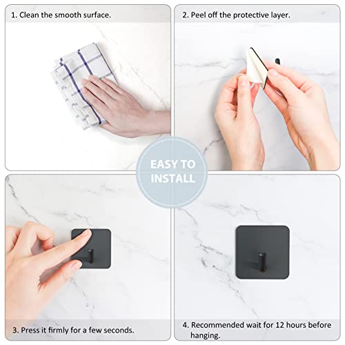 Adhesive Hooks for Shower Wall (4 Count)