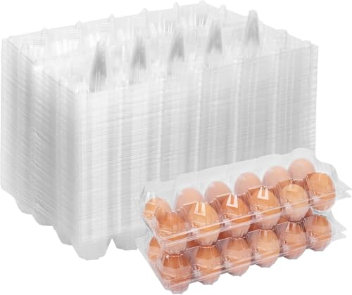 60Pack Jumbo Egg Cartons Duck Egg Cartons Extra Large Egg Containers (60 Count)