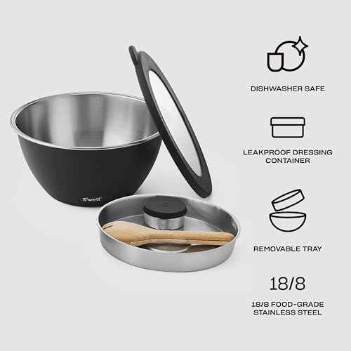 Stainless Steel Salad Bowl Kit XL 184oz