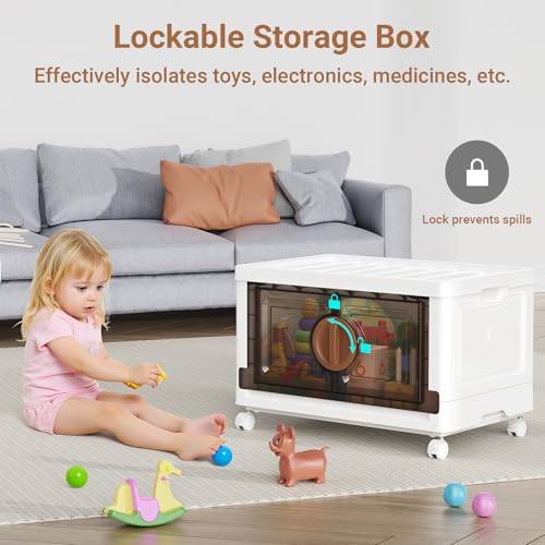 480Qt Lockable Stackable Storage Bins with Lids (4 Count)