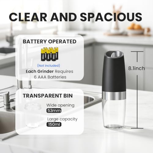 Battery Operated Salt And Pepper Grinder Set