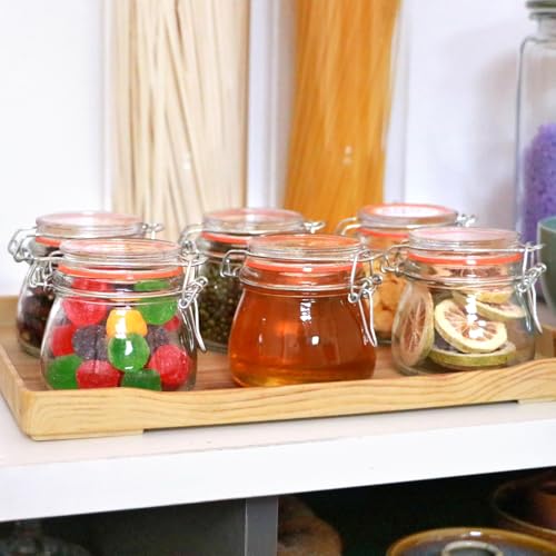5oz 6pack Small Glass Jars with Airtight Lid (5 Ounce)