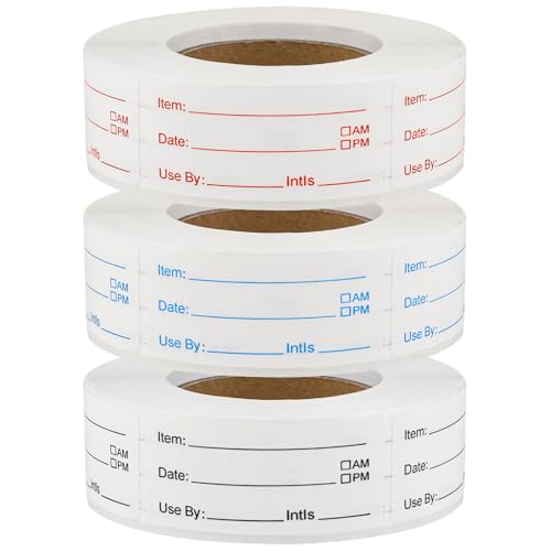 3 Rolls Removable Food Labels (1500 Count)