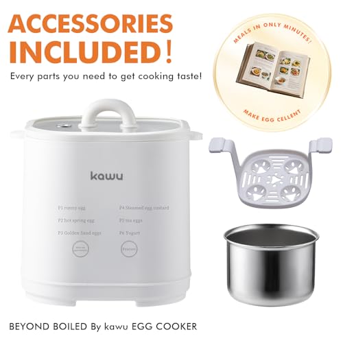Egg Cooker, 6-in-1 Electric Egg Boiler for Hard Boiled Eggs