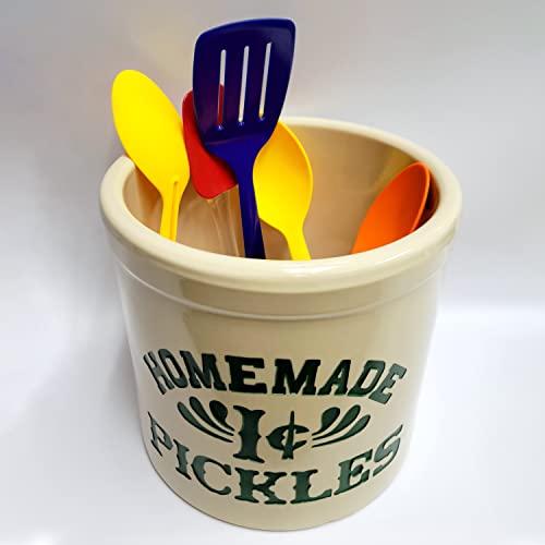 Pickles Jar as seen on the show Friends in Monica's kitchen 2 Gallon Crock Pot Utensil holder. 2 Gallon. 4 Colors Available