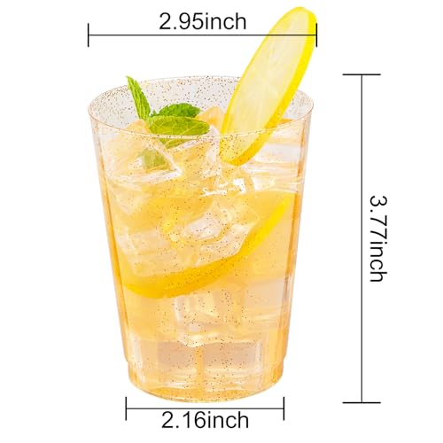 100 Pcs Gold Plastic Cups (100 Count)
