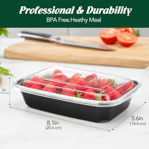 Meal Prep Containers with Lids 32oz 100 Pack (100 Count)