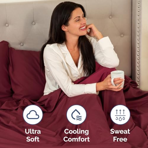Short Queen Size 4 Piece Bed Sheet Set